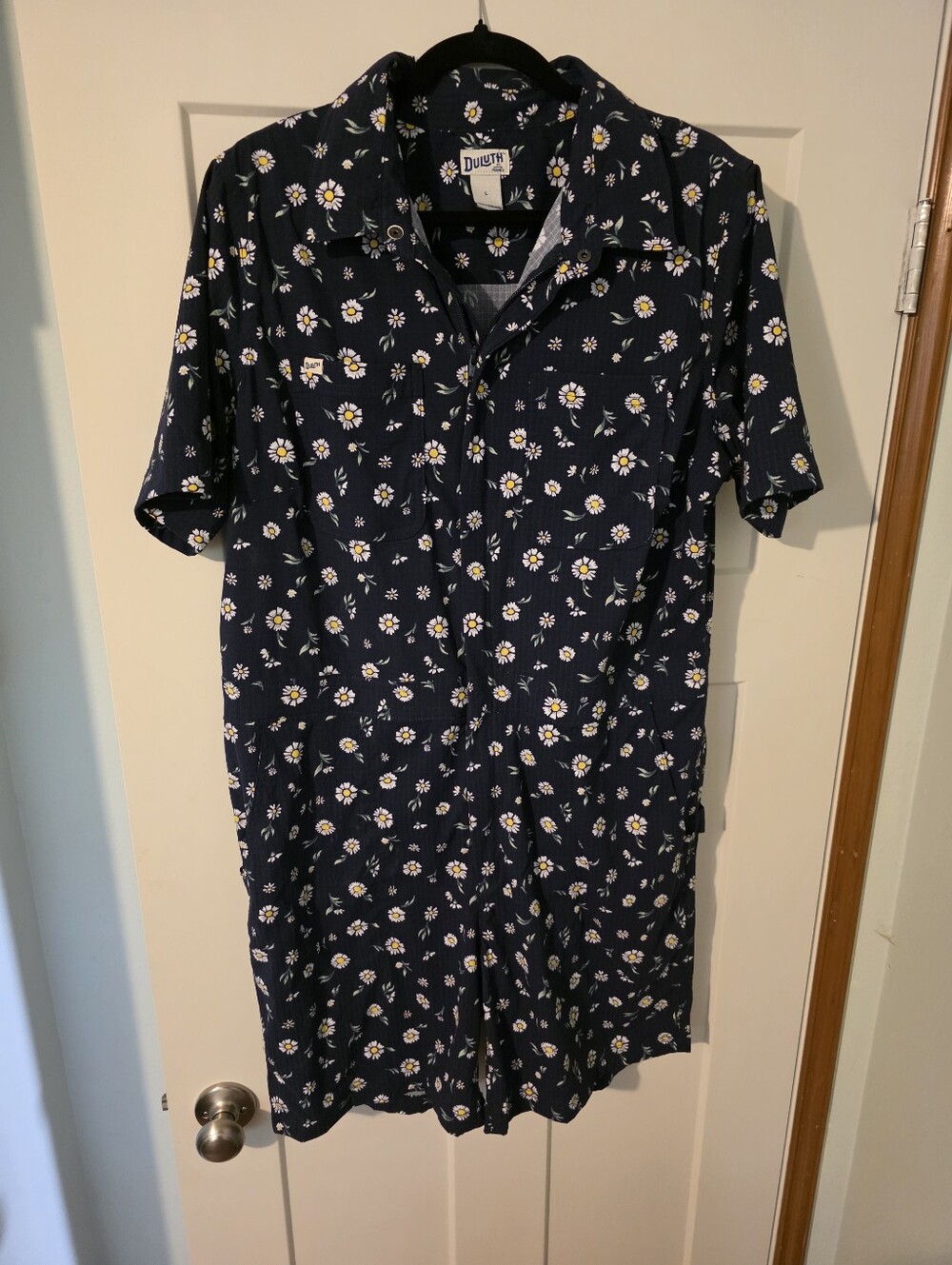 Duluth Daisy Women's Heirloom Gardening 7" Short Coveralls Size L - Picture 3 of 5
